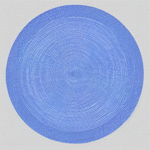 Prompt: 2D digital art of a blue circle with a gray rectangle sticking out of it on the left side on a white background