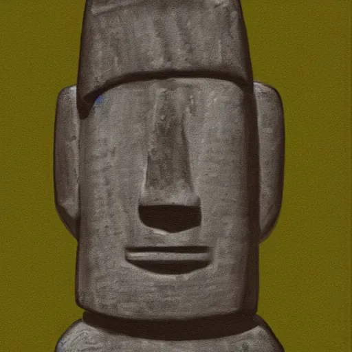 Prompt: a moai line sketch