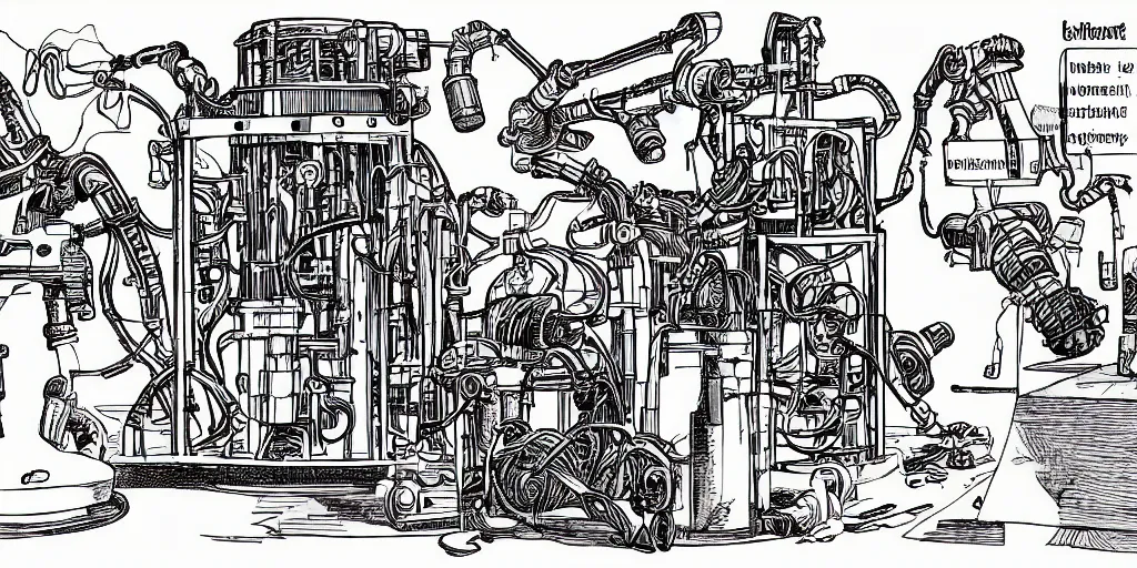 Image similar to illustration of a mad scientist's machine