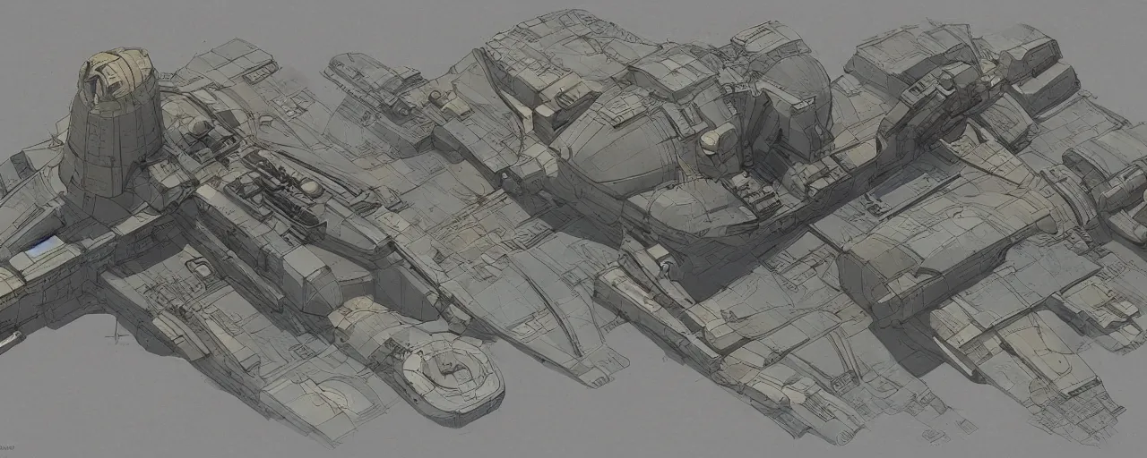 Image similar to schematic diagram of Sevastopol, built, book, page, detailed, cross section, trending on artstation, cgsociety, Ralph McQuarrie and Greg Rutkowski