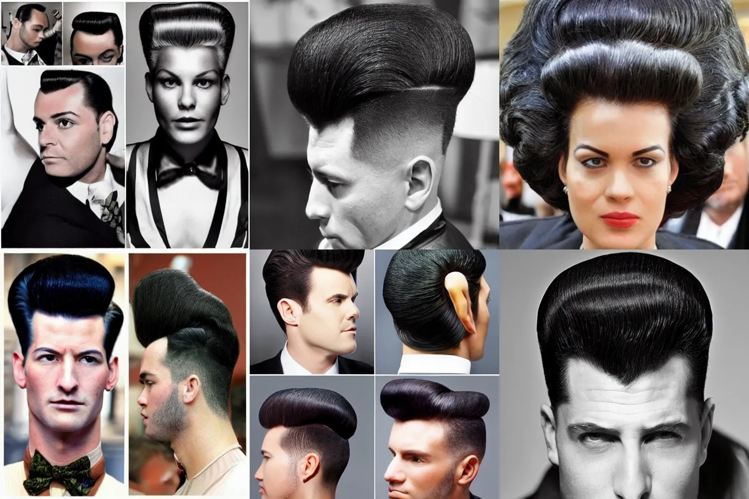 Prompt: largest pompadour in the world