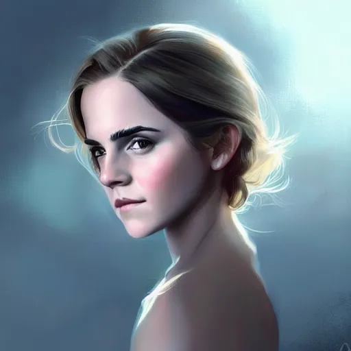 Image similar to Emma Watson by Charlie Bowater, digital fantasy portrait