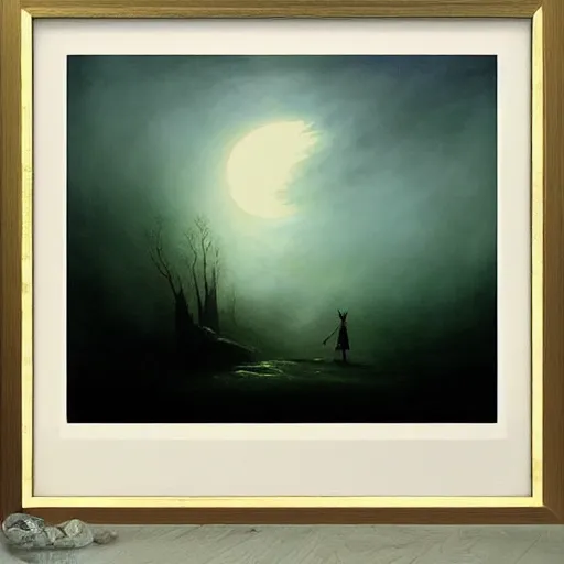 Image similar to the moonlit dance of the fae by marcel caram and elena vizerskaya and ivan aivazovsky, impresion de giclee arte abstracto, fantasy space, 8 k, award winning, atmospheric, artstation, surreal, abstract, pastels, matte, volumetric lighting