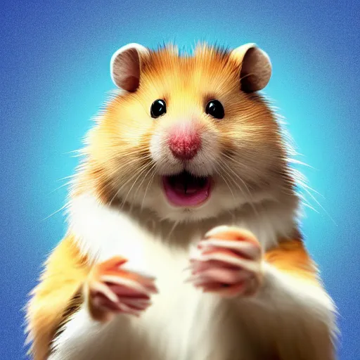 Image similar to anthropomorphic! furry, hamster, 8 k, hd