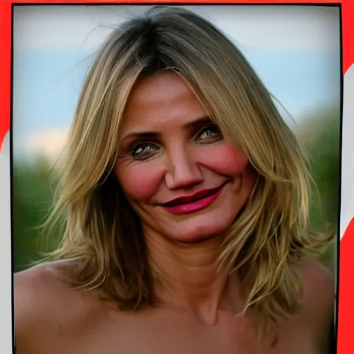 Image similar to cameron diaz portrait, maincraft,