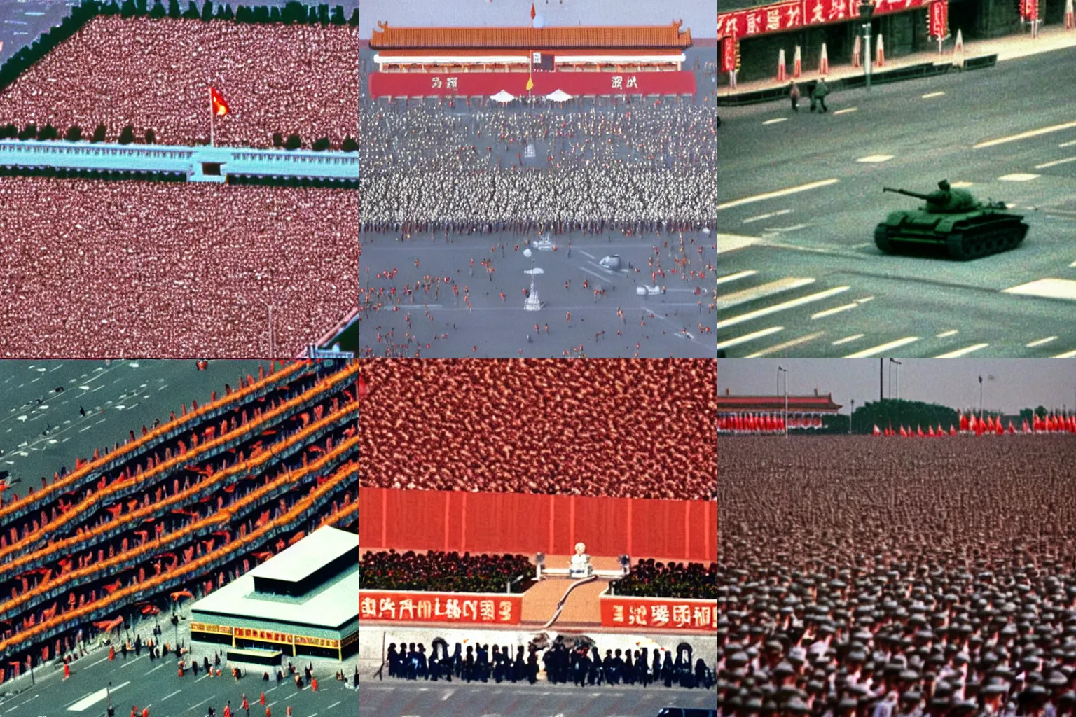 Prompt: tiananmen square in 1 9 8 9 : : 5 the notion of self, pastel art, dramatic, cinematic lighting, screen space global illumination, scan lines, in a symbolic and meaningful style