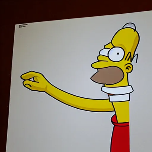Prompt: homer simpson as a puppet