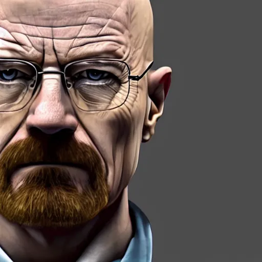 Prompt: Walter White with zoomer haircut , face shot, portrait, detailed face, close-up, realistic, lifelike, studio lighting, cinematic