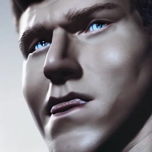 Image similar to “portrait of tom holland as mr incredible, photorealistic, hd, octane render”