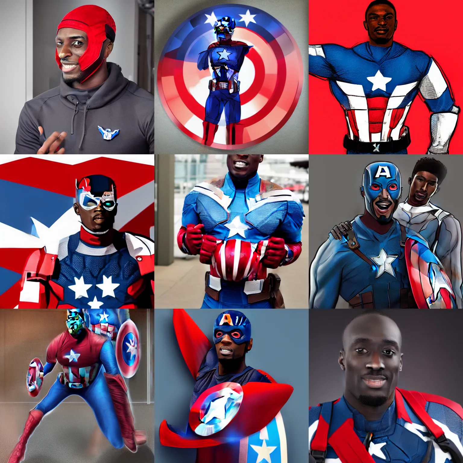 Prompt: MKBHD as captain america