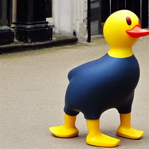 Prompt: rubber duck, face of Boris Johnson