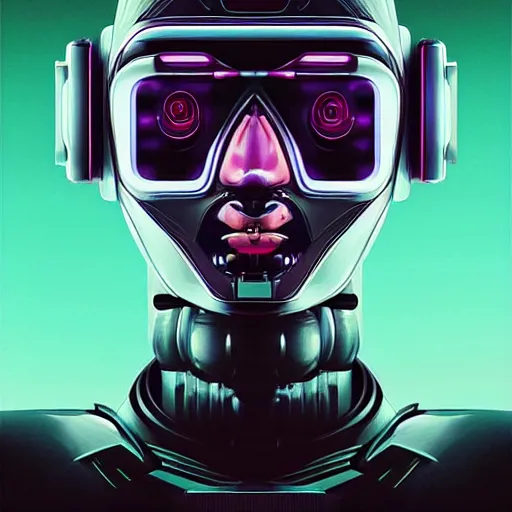 Image similar to face of robot, cyberpunk, ultra realistic by ori toor and escher