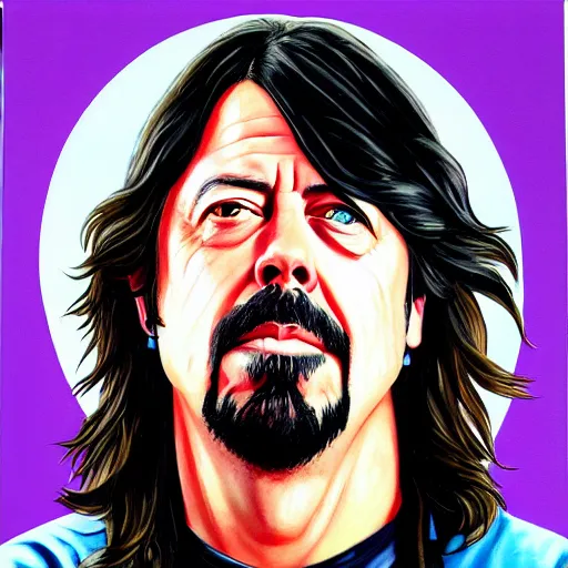 Image similar to dave grohl in gta v covert art painted by stephen bliss, centered, uncropped