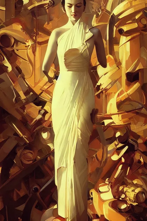 Image similar to buddhism, futurism, painting by greg rutkowski, j. c. leyendecker, artgerm