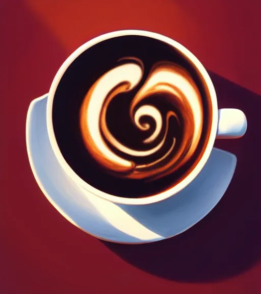 Image similar to icon stylized minimalist cappuccino, loftis, cory behance hd by jesper ejsing, by rhads, makoto shinkai and lois van baarle, ilya kuvshinov, rossdraws global illumination