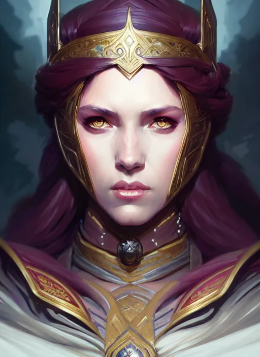 Image similar to percian empress, portrait, art by artgerm and greg rutkowski and magali villeneuve, d & d, fantasy, highly detailed, portrait, digital painting, trending on artstation, concept art, sharp focus, illustration