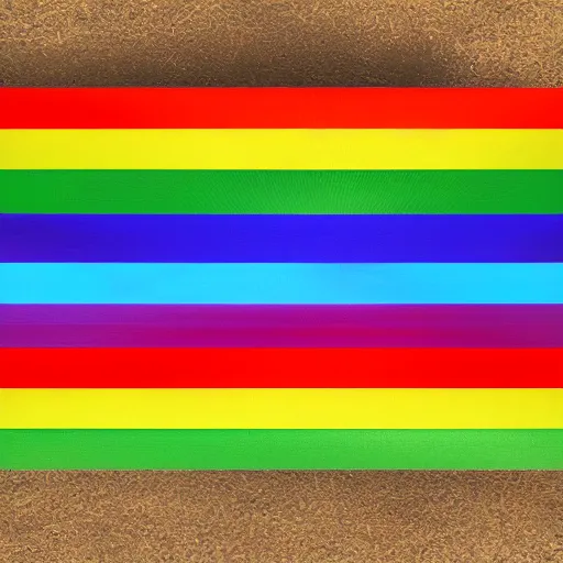 Prompt: rainbow flag, logo, simplistic 3 d