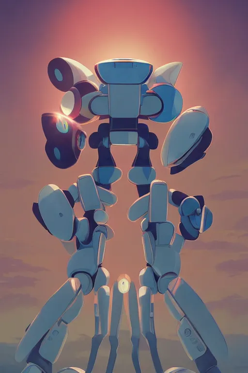 Image similar to metabots medabots medarotto medarot robot minimalist comics, behance hd by jesper ejsing, by rhads, makoto shinkai and lois van baarle, ilya kuvshinov, rossdraws global illumination ray tracing hdr radiating a glowing aura