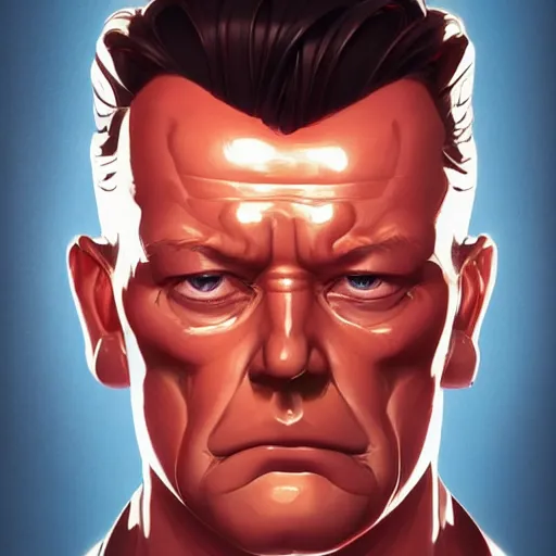 Image similar to face icon stylized minimalist t - 1 0 0 0, loftis, cory behance hd by jesper ejsing, by rhads, makoto shinkai and lois van baarle, ilya kuvshinov, rossdraws global illumination