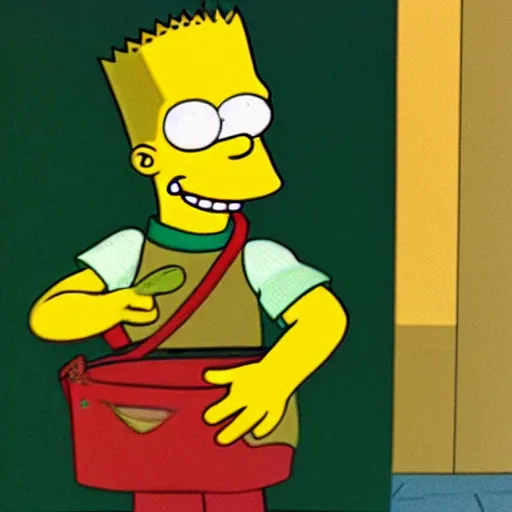 Prompt: a highly detailed color photograph of Bart Simpson as a real human boy