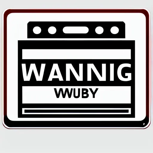 Prompt: warning sign with a vector graphic of paymoneywubby,