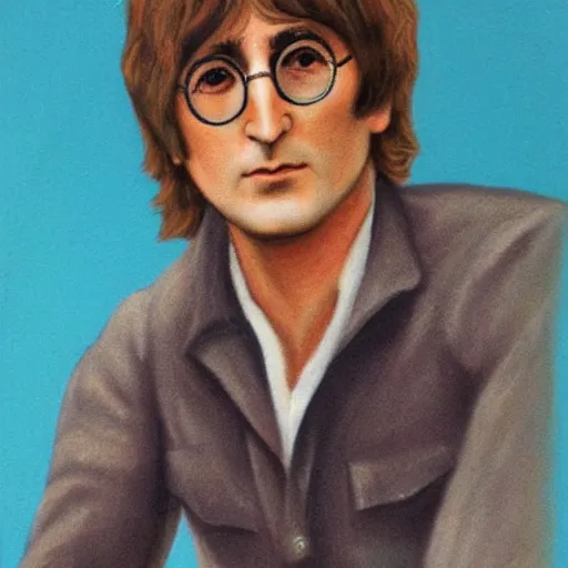 Image similar to john lennon when he was 2 4, hd, intricate detail, realistic