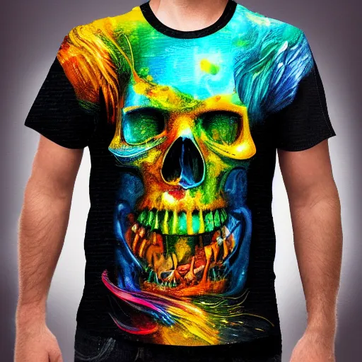 Image similar to unusual design for t - shirt, highly detailed, digital painting