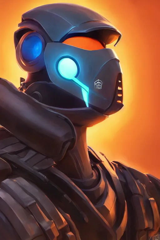 Image similar to epic mask helmet robot ninja portrait stylized as fornite style game design fanart by concept artist gervasio canda, behance hd by jesper ejsing, by rhads, makoto shinkai and lois van baarle, ilya kuvshinov, rossdraws global illumination radiating a glowing aura global illumination ray tracing hdr render in unreal engine 5