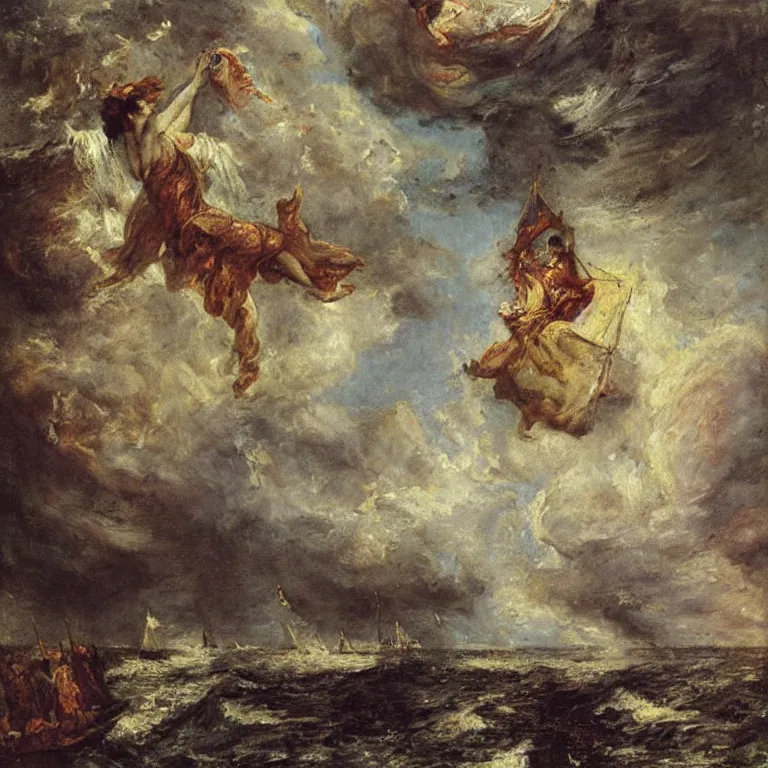 Image similar to deity of the southern seas by adolph menzel