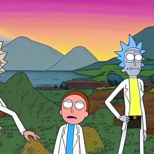 Image similar to rick and morty played by christopher walken and michael cera live action 4 k movie