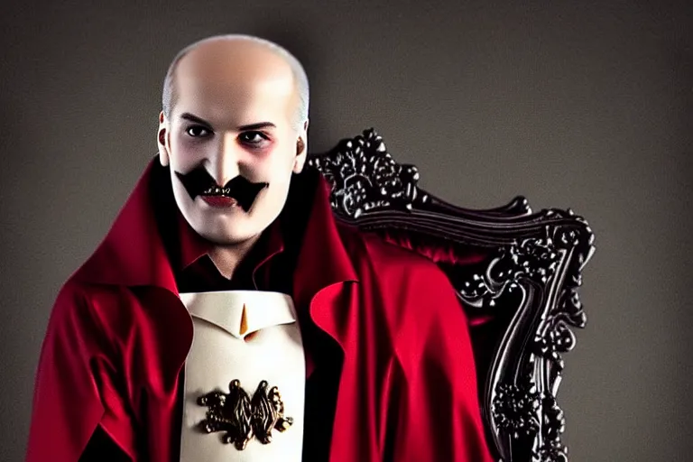 Prompt: vampire alexander lukashenko