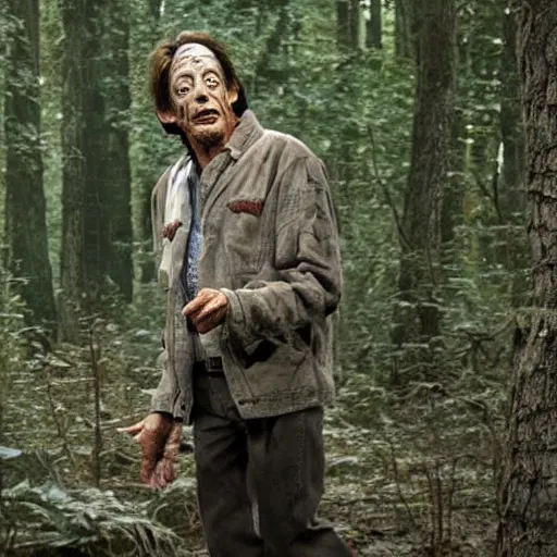 Prompt: under the full silver moon jim varney transforms into a werewolf and hungry for feeding with sharp teeth and claws in the forest full hd stunning creepy photograph