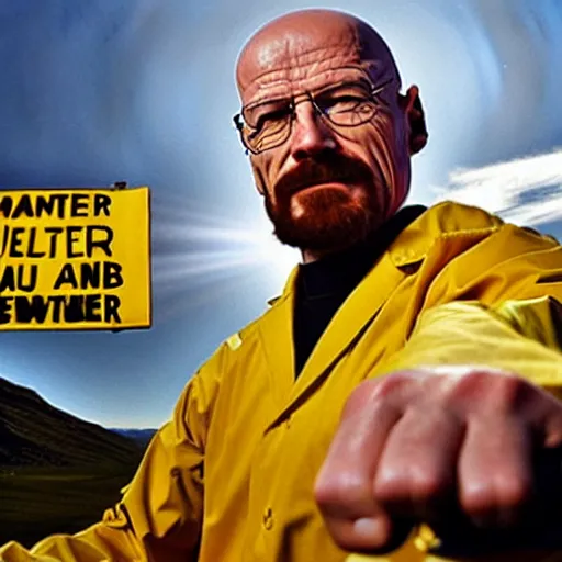 Image similar to walter white is very happy