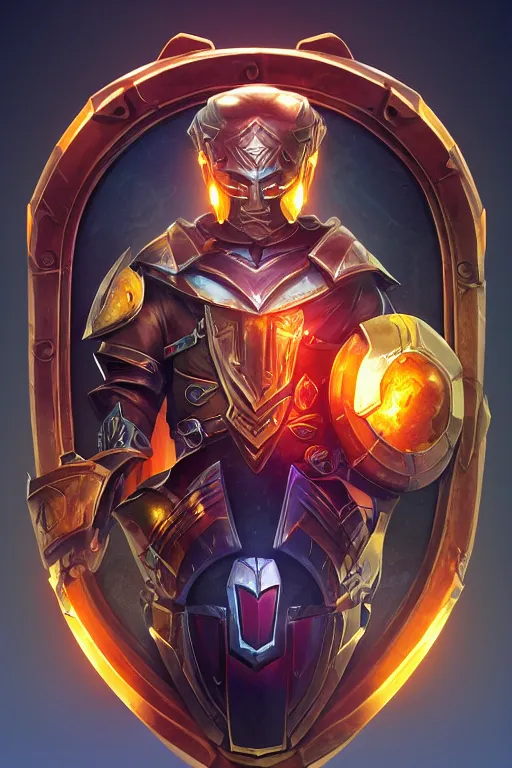 Image similar to shield fantasy epic legends game icon stylized digital illustration radiating a glowing aura global illumination ray tracing hdr fanart arstation by ian pesty and katarzyna da „ bek - chmiel