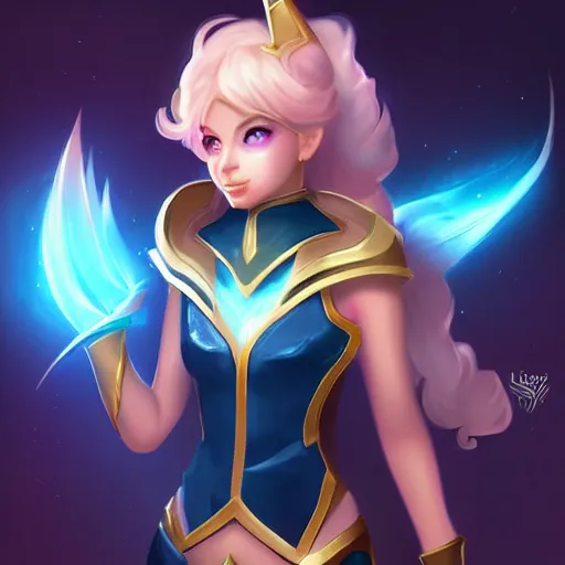 Image similar to Lux from League of legends, Character Portrait, Digital Art, trending on artstation