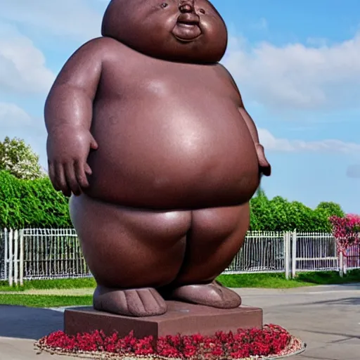 Image similar to memorial statue to obese people