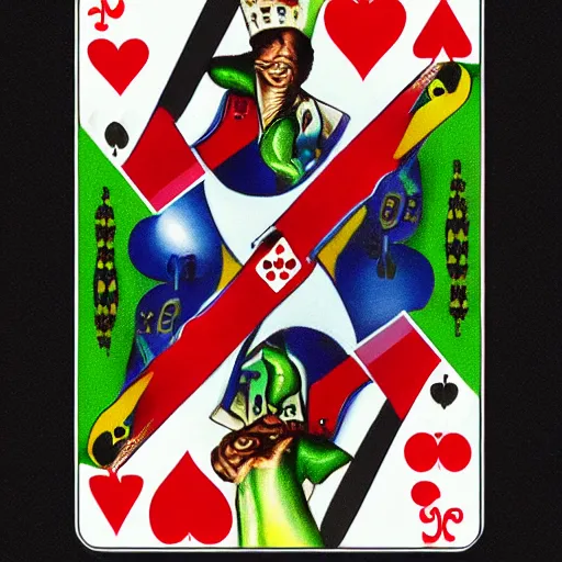 Image similar to a poker card concept by dali