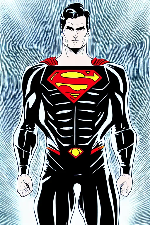 Image similar to superman, symmetrical, highly detailed, digital art, sharp focus, trending on art station, anime art style