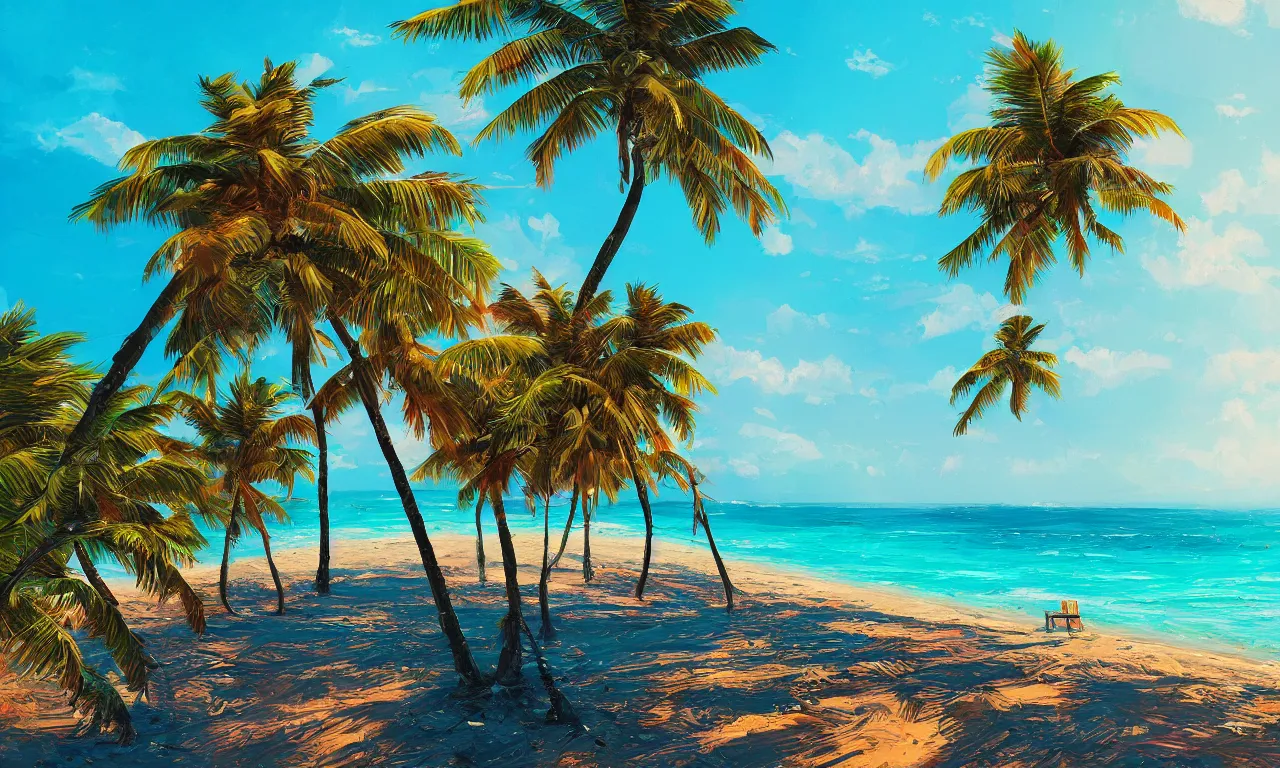 Image similar to paradise beach by alena aenami artworks in 4 k