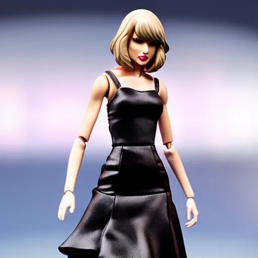 Prompt: a taylor swift figma figurine, product shot