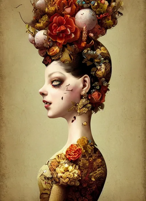 Image similar to beautiful portrait painting of a princess art style by Ray Caesar and Benjamin Lacombe, trending on Artstation, 8k, asymmetrical, Organic Painting, Matte Painting, geometric shapes, hard edges, masterpiece, face enhance, graffiti painting, fine detail, full of color, intricate detail, golden ratio illustration