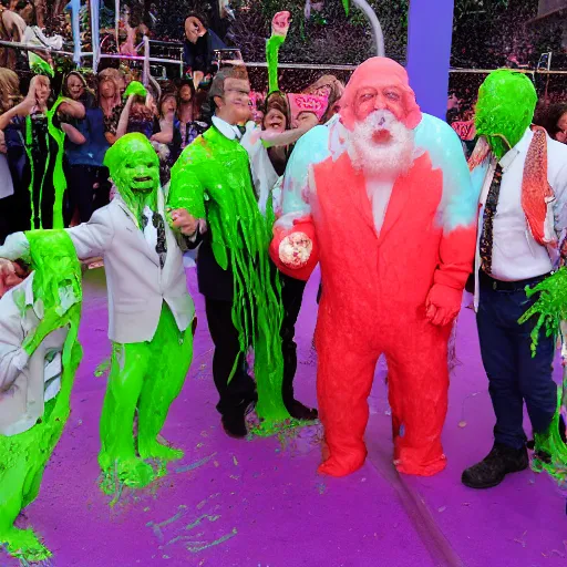 Image similar to karl marx slimed at the kids choice awards, professional photography