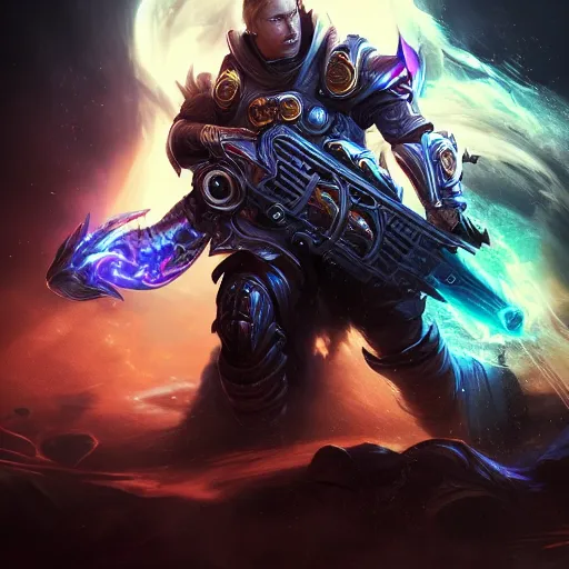 Image similar to portrait of elon musk as a spellcaster, league of legends amazing splashscreen artwork, gears of war, splash art, natural light, elegant, photorealistic facial features, intricate, fantasy, detailed face, atmospheric lighting, anamorphic lens flare, cinematic lighting, league of legends splash art, hd wallpaper, ultra high details by greg rutkowski