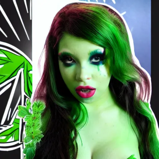 Image similar to Youtuber Blaire White as Poison Ivy