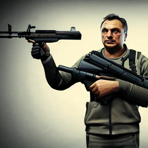 Image similar to Viktor Orban as a Counter-Terrorist in CSGO