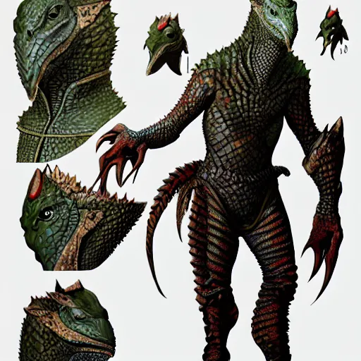 Image similar to lizard wearing oiled leather rogue armor, Lizardman thief, D&D, argonian, mideival setting, digital painting, highly detailed, concept art, sharp focus, artstation