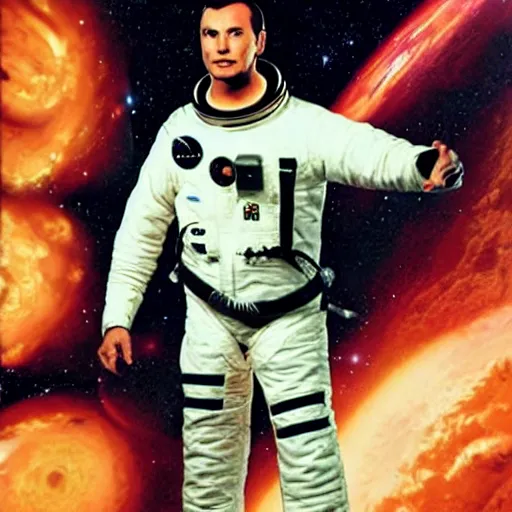 Image similar to six million dollar man in space