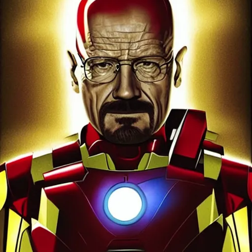 Prompt: Walter white as iron man