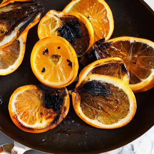 Prompt: super burnt lemons, ultra detailed, food blog