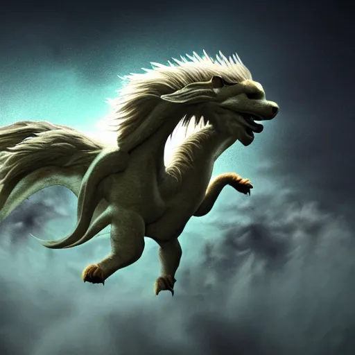 falcor the luck dragon in the neverending story flying | Stable ...